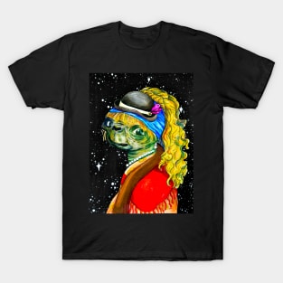 Alien With a Pearl Earring - Art History Meme T-Shirt